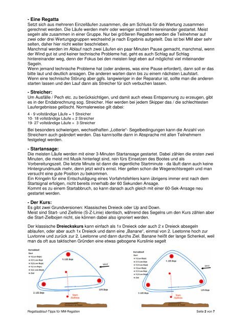 Regattaablauf-Tipps für MM-Regatten - Micro Magic RC-Segeln