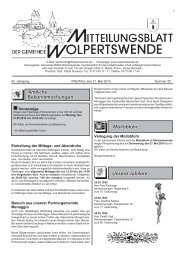 21. Mai 2010 - Gemeinde Wolpertswende