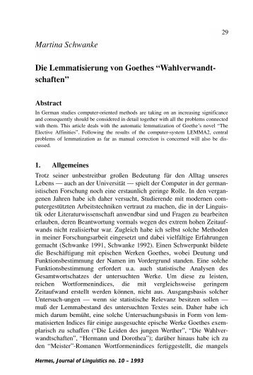 Martina Schwanke - Hermes - Journal of Linguistics