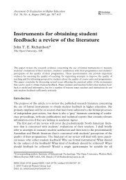 Instruments for obtaining student feedback: a review of the literature