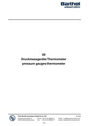 Druckmeßgeräte und Thermometer - Barthel Armaturen