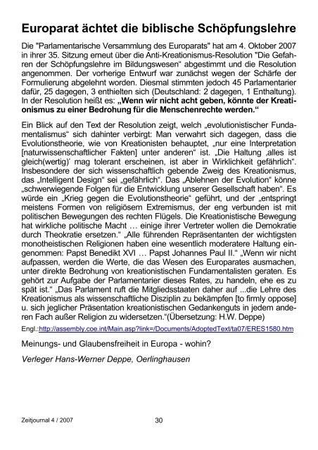 Brief an die Jugend - Dr. Lothar Gassmann