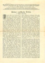 radikale Ethik - Magnus-Schwantje-Archiv