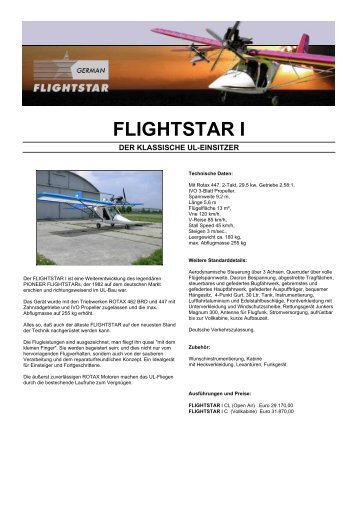 FLIGHTSTAR I - bei GERMAN FLIGHTSTAR