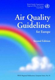 Air Quality Guidelines for Europe