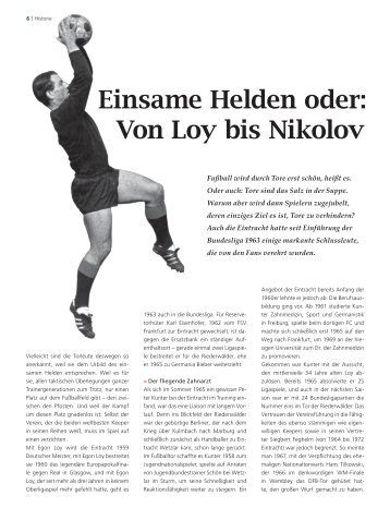 Einsame Helden oder: Von Loy bis Nikolov - Eintracht-Archiv