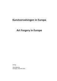 Kunstvervalsingen in Europa Art Forgery in Europe - Johan Meijering