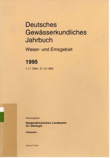 Deutsches G ewässe rku nd I iches Jahrbuch - Niedersächsischer ...