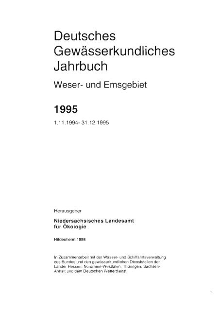 Deutsches G ewässe rku nd I iches Jahrbuch - Niedersächsischer ...