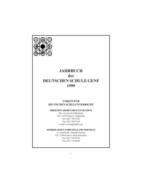 Jahrbuch 1999 - Deutsche Schule Genf