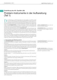 Problem-Instrumente in der Aufbereitung (Teil 1) - DGSV