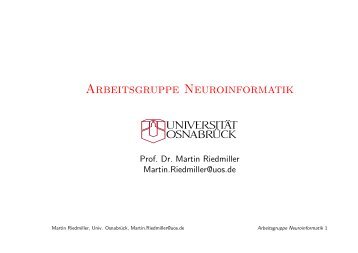 Arbeitsgruppe Neuroinformatik