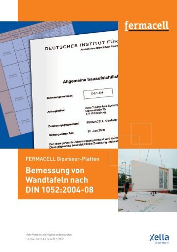 Bemessung von Wandtafeln nach DIN 1052:2004-08 - Fermacell.be