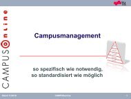 Praxisbeispiel TU Graz: CAMPUSmanagement – so ... - DINI