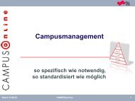 Praxisbeispiel TU Graz: CAMPUSmanagement – so ... - DINI