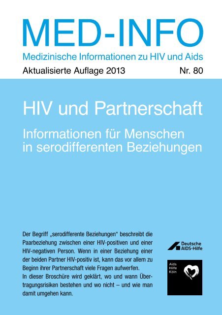 HIV und Partnerschaft | Neuauflage 2013 - AIDS-Hilfe Köln e.V.