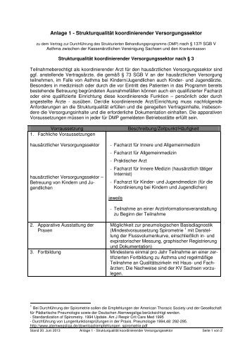 Anlage 1 - Strukturqualität koordinierender Versorgungssektor