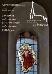 Gemeindebrief Februar/März/April 2013 - St. Matthäus Vach