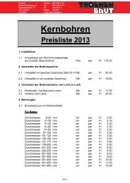 Kernbohren - Thoenen Baut AG