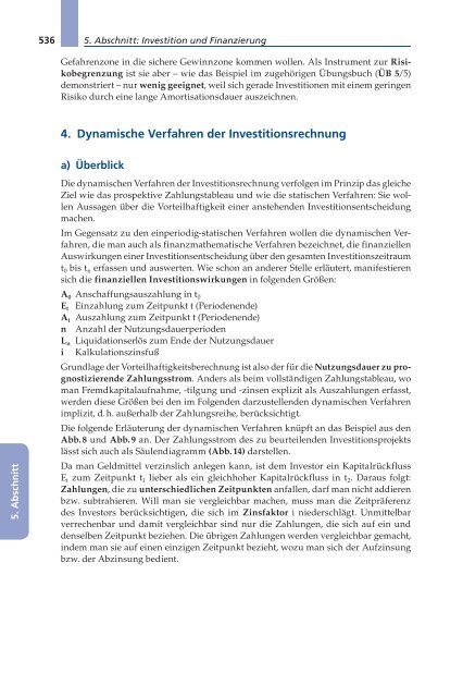 Leseprobe 2: Dynamische Verfahren der Investitionsrechnung