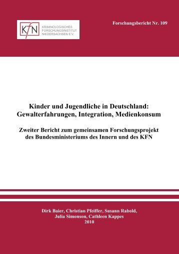 Kinder und Jugendliche in Deutschland - Kriminologisches ...