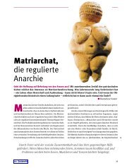 Matriarchat, die regulierte Anarchie - Zeitpunkt