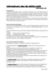 Infoblatt Mittlere Reife