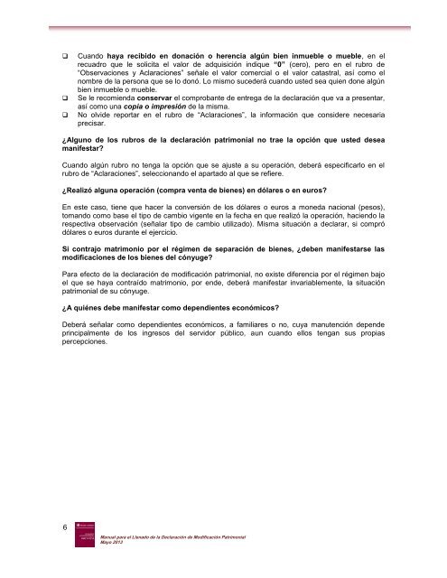 Manual para el llenado de la declaración de modificación ...