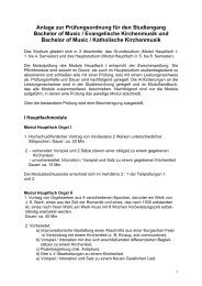 Anlage zur Prüfungsordnung - Hochschule für Musik Freiburg