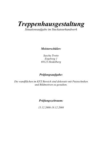 Treppenhausgestaltung - Meisterschule Stuckateure