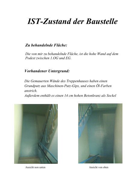 Treppenhausgestaltung - Meisterschule Stuckateure