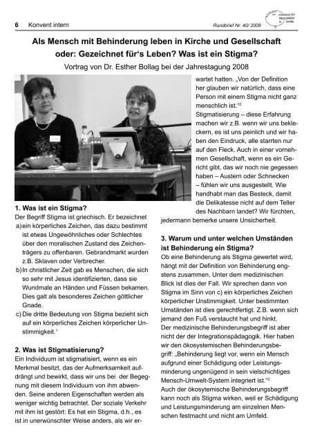 RUNDBRIEF DES THEOLOGINNENKONVENTS NR. 40 - April 2008 ...