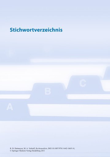 Stichwortverzeichnis - Springer