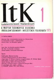 Irodalomtörténeti Közlemények 1975. 79. évf. 1. füzet - EPA