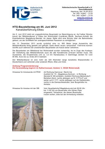 HTG-Baustellentag am 05. Juni 2012 ... - HTG-online