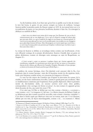 Le roman au dix-huitième siècle