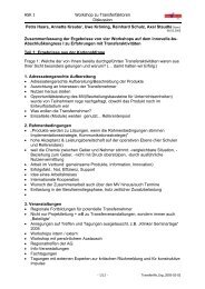 ASK I Workshop zu Transferfaktoren Diskussion Petra ... - innovelle-bs