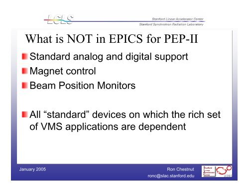 SLAC Controls Evolution - DESY - MPY-Group