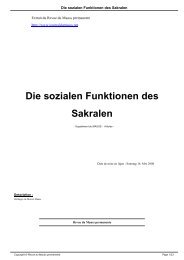 Die sozialen Funktionen des Sakralen - Revue du MAUSS ...