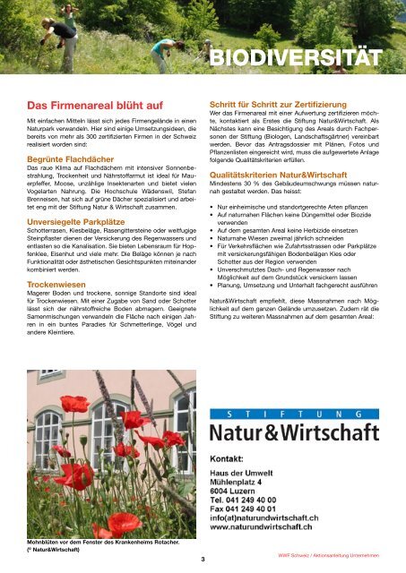 BIODIVERSITÄT - WWF Schweiz