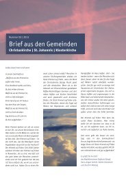 Brief aus den Gemeinden - Kirche Bordesholm