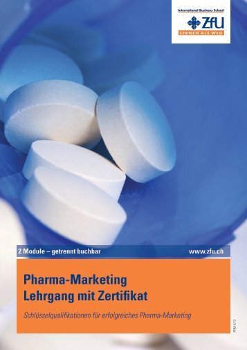 Pharma-Marketing Lehrgang mit Zertifikat - ZFU International ...