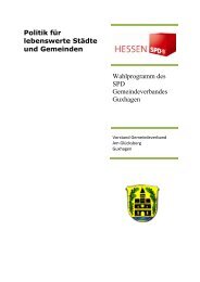 Politik für lebenswerte Städte und Gemeinden ... - SPD Guxhagen