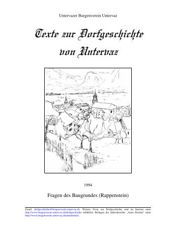 1994-Fragen des Baugrundes - Rappenstein - Burgenverein Untervaz