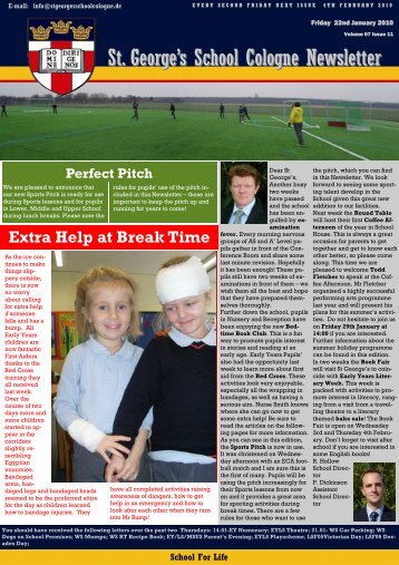 St. George's School Cologne Newsletter - St. George's The English ...