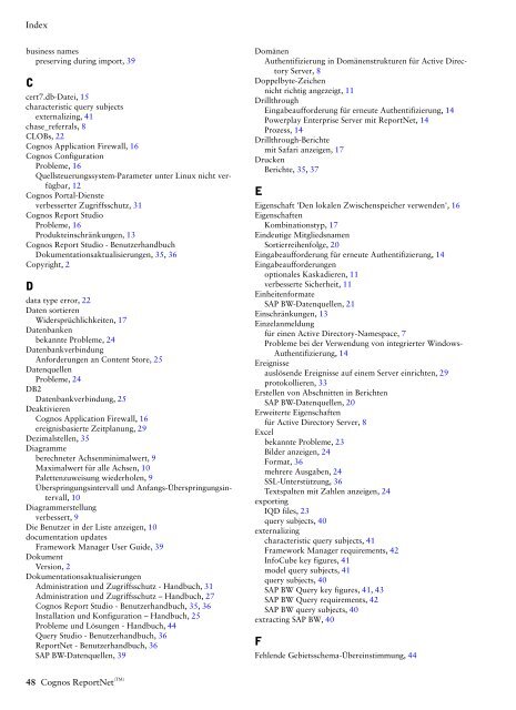 Cognos ReportNet(TM) Readme