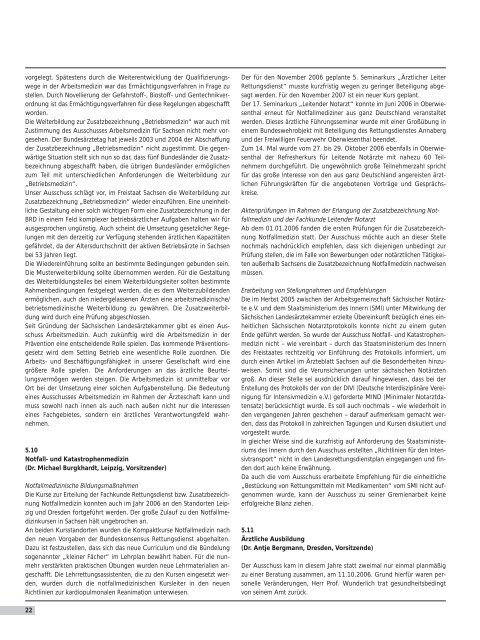 Tätigkeitsbericht 2006 - Sächsische Landesärztekammer