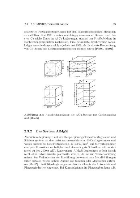 Untersuchung von Einzelausscheidungen in Aluminiumlegierungen ...