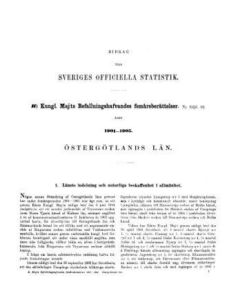 1901-1905 Östergötlands län - Statistiska centralbyrån