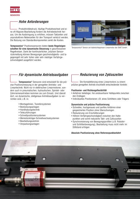 Antriebstechnik - MTS Sensors